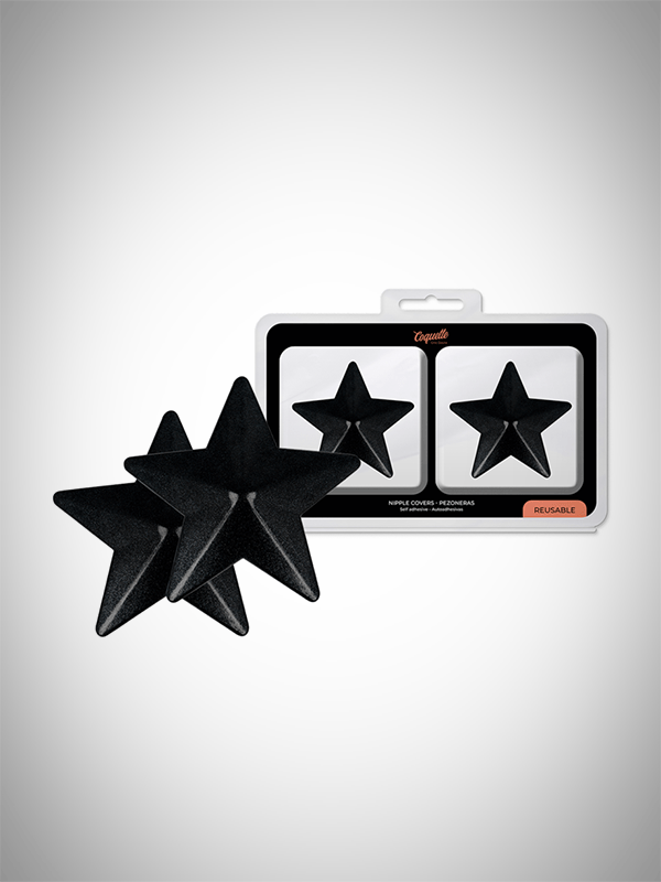 COQUETTE - Cache-Tétons Star Noirs